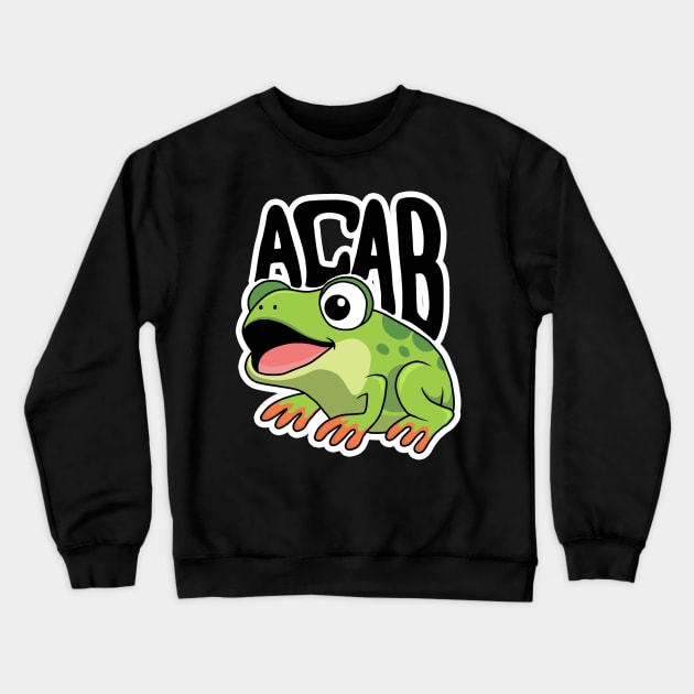 ACAB - Frog Crewneck Sweatshirt by valentinahramov
